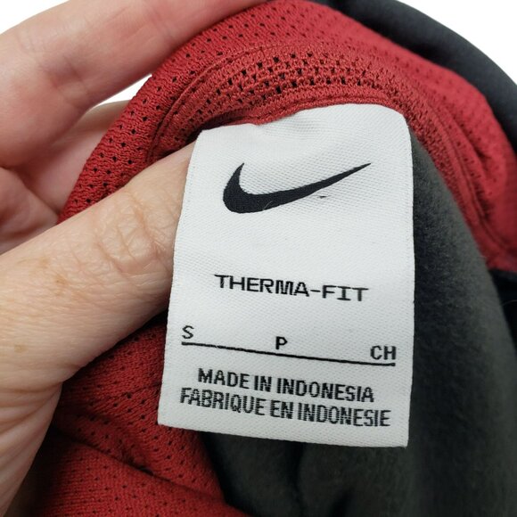 Nike Washington State Cougars Therma Fit Hoodie Mens S Small Gray Crimson Red - Picture 5 of 13